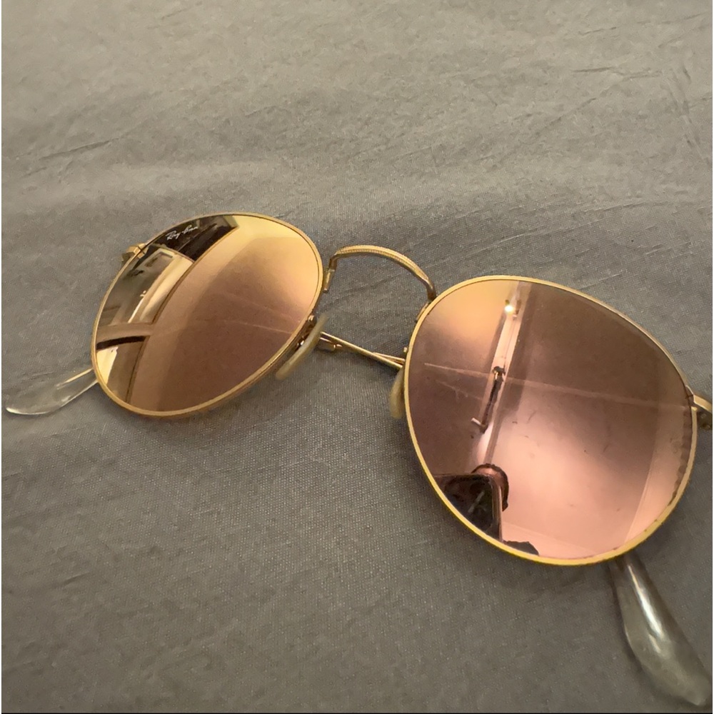 authentic RAYBAN rose gold lens gold frame